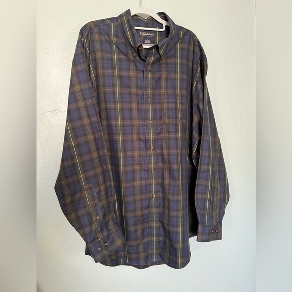 Brooks Brothers green and blue plaid button down - Picture 1 of 4